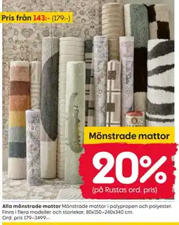 Rusta Mönstrade mattor erbjuda