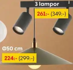 Rusta 3 lampor erbjuda