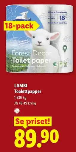 Lidl Lambi toalettapper erbjuda