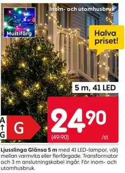 Rusta Ljusslinga Glänsa erbjuda