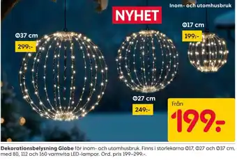 Rusta Dekorationsbelysning Globe erbjuda