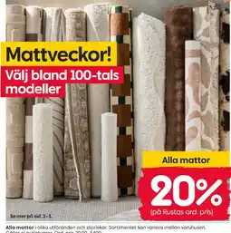 Rusta Alla mattor erbjuda