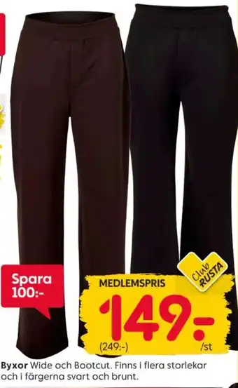 Club RUSTA Byxor Wide och Bootcut