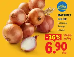 Lidl Matriket gul lök erbjuda