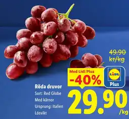 Lidl Lidl Röda druvor erbjuda