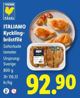 Lidl Italiamo kycklingbröstfilé erbjuda