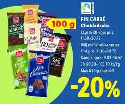 Lidl Fin carré chokladkaka erbjuda