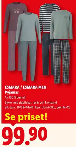 Lidl Esmara / Esmara men pyjamas erbjuda