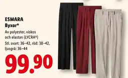 Lidl Esmara byxor erbjuda