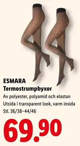 Lidl Esmara Termostrumpbyxor erbjuda