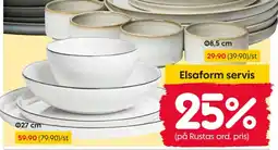 Rusta Elsaform servis erbjuda