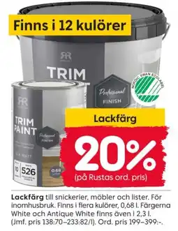 Rusta Trim lackfärg erbjuda