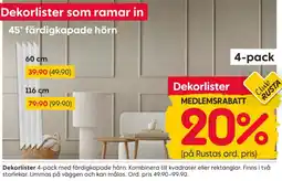 Rusta Dekorlister erbjuda