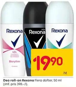 Rusta Rexona flera dofter erbjuda