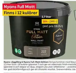 Rusta Nyans Full Matt, Medlemspris erbjuda