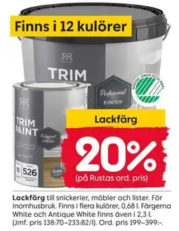 Rusta Lackfärg erbjuda