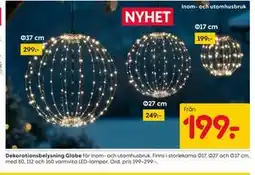 Rusta Dekorationsbelysning Globe erbjuda