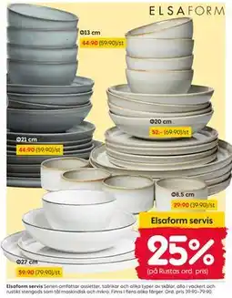 Rusta Elsaform servis erbjuda
