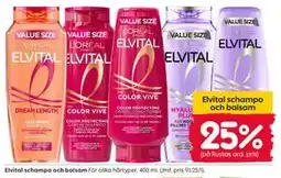Rusta Elvital schampo och balsam erbjuda