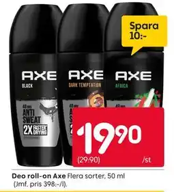 Rusta Deo roll-on Axe erbjuda