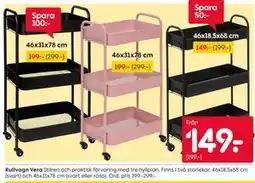 Rusta Rullvagn Vera erbjuda