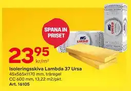 Byggmax Isoleringsskiva Lambda 37 Ursa erbjuda