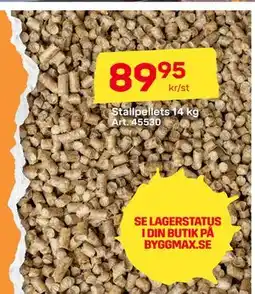 Byggmax Stallpellets 14 kg erbjuda