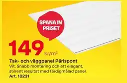 Byggmax Tak- och väggpanel Pärlspont erbjuda