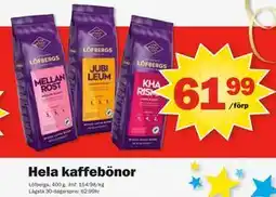 Pekås Hela kaffebönor erbjuda