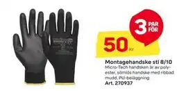 Byggmax Montagehandske stl 8/10 erbjuda