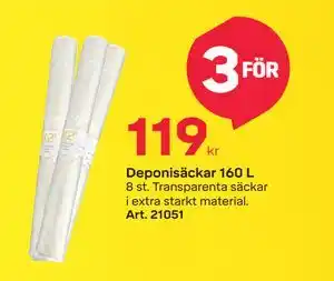 Byggmax Deponisäckar 160 L erbjuda