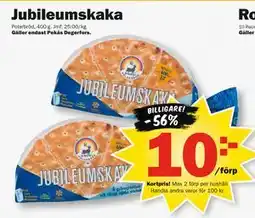 Pekås Jubileumskaka, Medlemspris erbjuda
