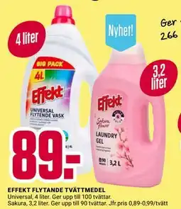 ÖoB EFFEKT FLYTANDE TVÄTTMEDEL erbjuda
