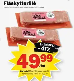 Pekås Fläskytterfilé, Medlemspris erbjuda