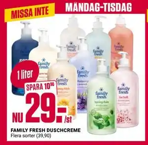 ÖoB FAMILY FRESH DUSCHCREME erbjuda