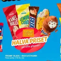 ÖoB TRIUMF-GLASS – MAX 6/ST/KUND! erbjuda