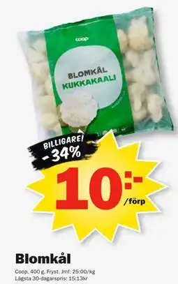 Pekås Blomkål erbjuda