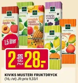 ÖoB KIVIKS MUSTERI FRUKTDRYCK erbjuda