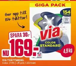 ÖoB VIA TVÄTTMEDEL erbjuda