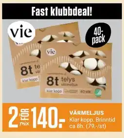 ÖoB VÄRMELJUS, Medlemspris erbjuda