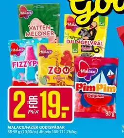 ÖoB MALACO/FAZER GODISPÅSAR erbjuda