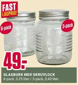 ÖoB GLASBURK MED SKRUVLOCK erbjuda