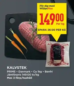 KALVSTEK, Medlemspris