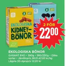 Willys EKOLOGISKA BÖNOR erbjuda
