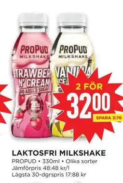 Willys LAKTOSFRI MILKSHAKE erbjuda