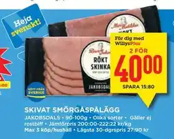 Willys SKIVAT SMÖRGÅSPÅLÄGG, Medlemspris erbjuda