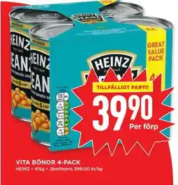 Willys VITA BÖNOR 4-PACK erbjuda