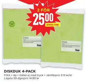 Willys DISKDUK 4-PACK erbjuda