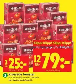 ICA Kvantum Krossade tomater erbjuda