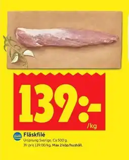ICA Kvantum Fläskfilé erbjuda
